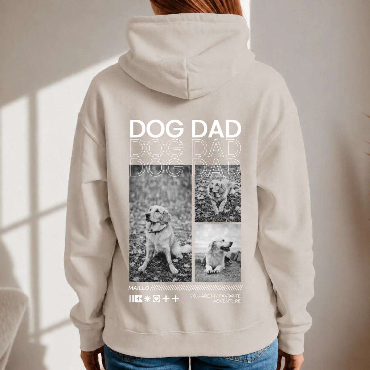 Sudadera con capucha personalizada – Dog Dad – imagen del producto 9 de 9