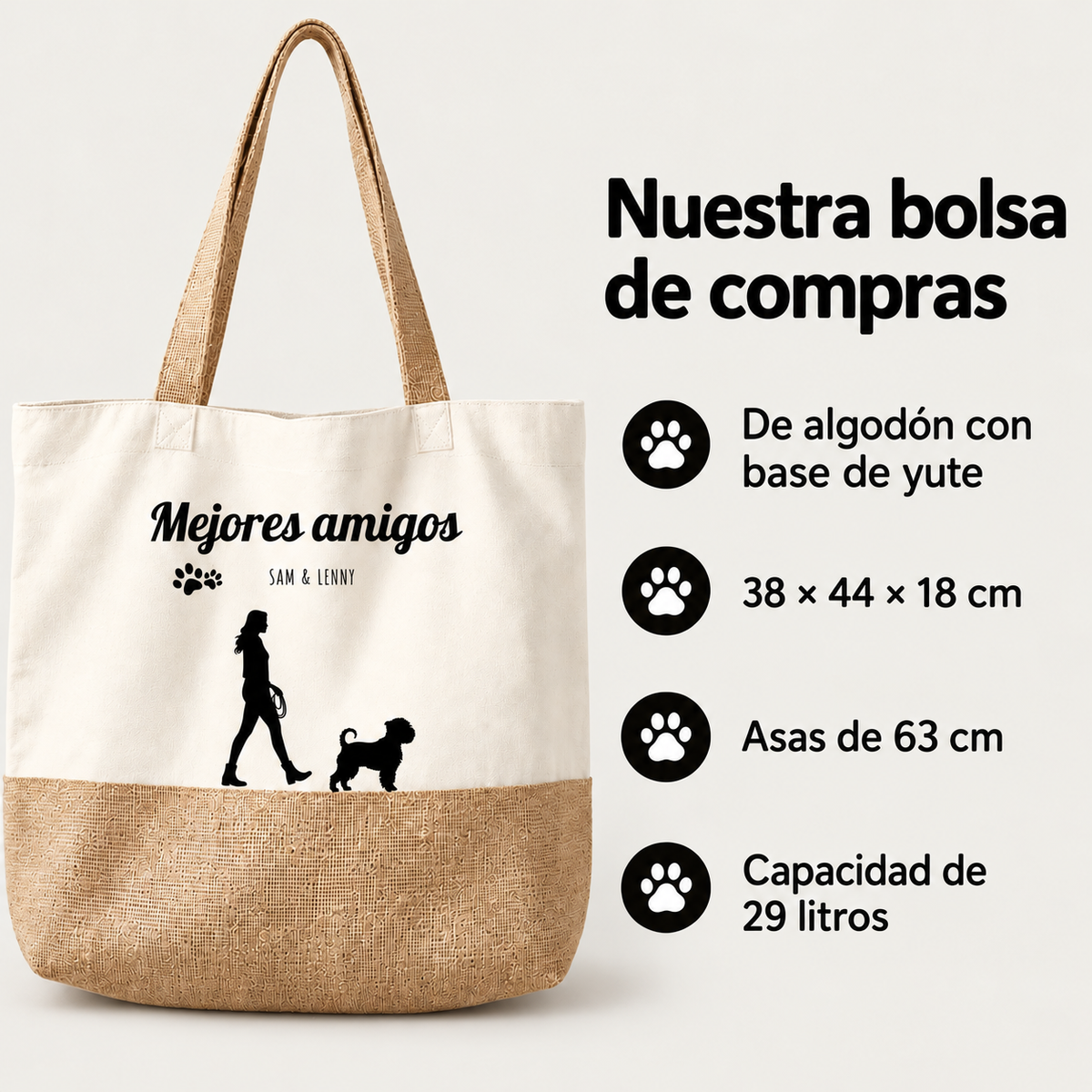 Bolsa de compras personalizada – Mejores amigos
