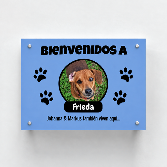 PetAmor ES – Türschild Frieda Foto mit Name – 01