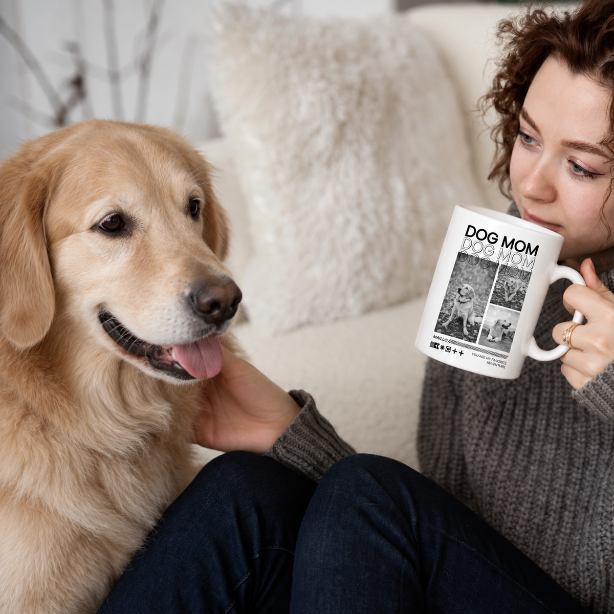 Taza personalizada – Dog Mom – imagen del producto 3 de 4