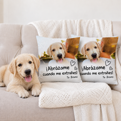 Cojín personalizado – Apriétame cuando me extrañes – imagen del producto 2 de 7