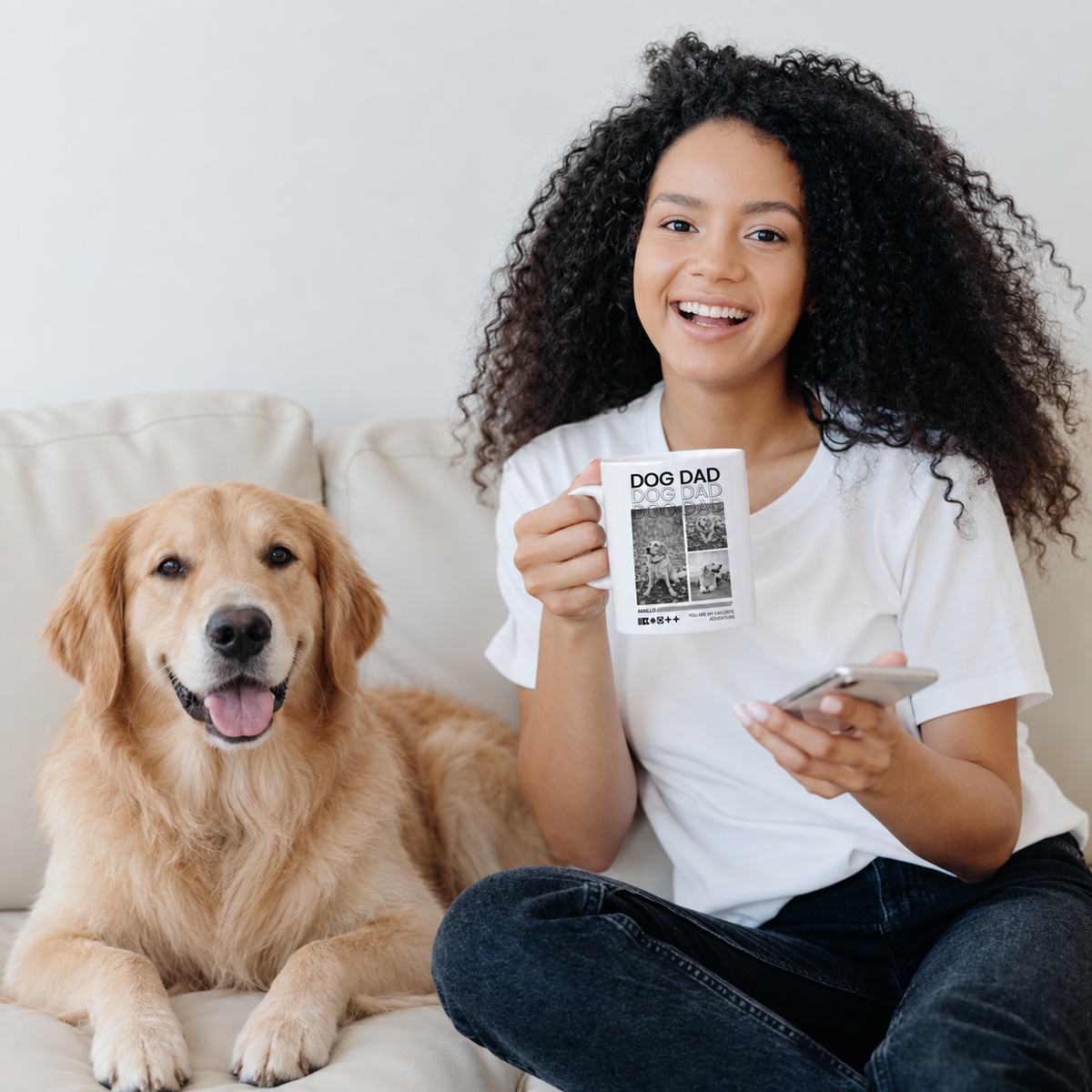 Taza personalizada – Dog Dad – imagen del producto 2 de 4