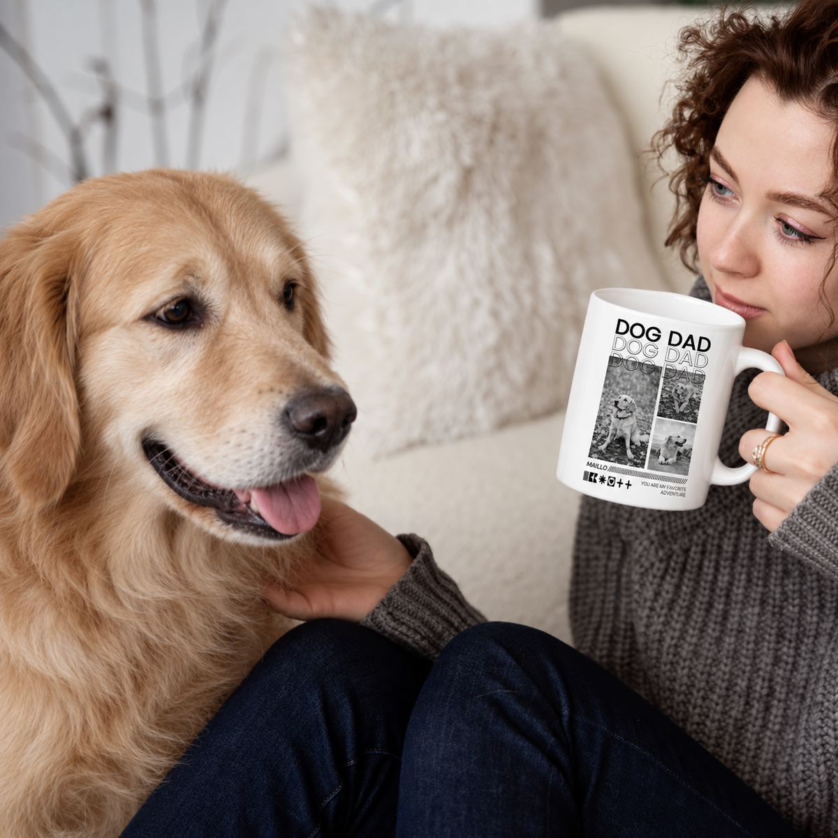 Taza personalizada – Dog Dad – imagen del producto 3 de 4