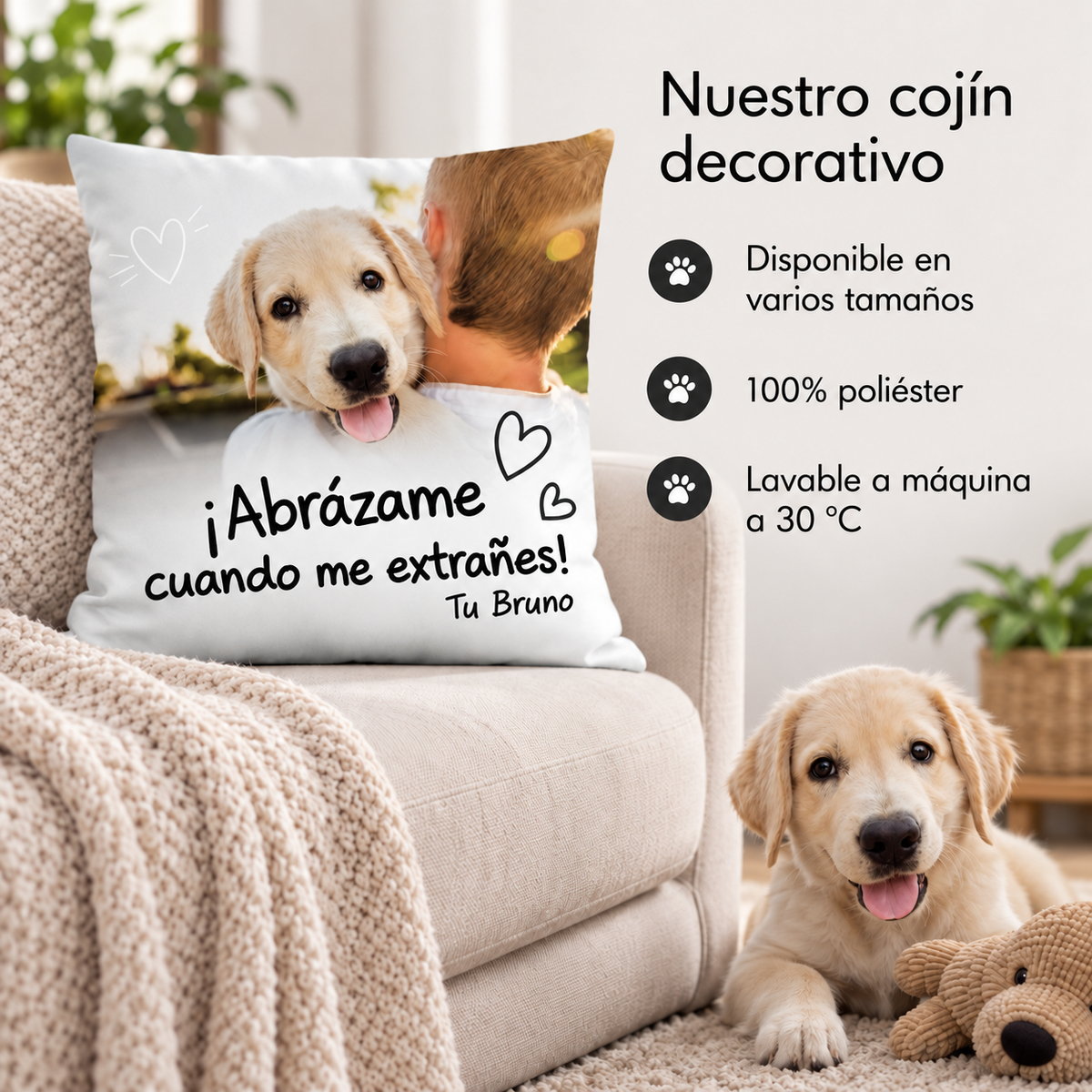Cojín personalizado – Apriétame cuando me extrañes – imagen del producto 7 de 7