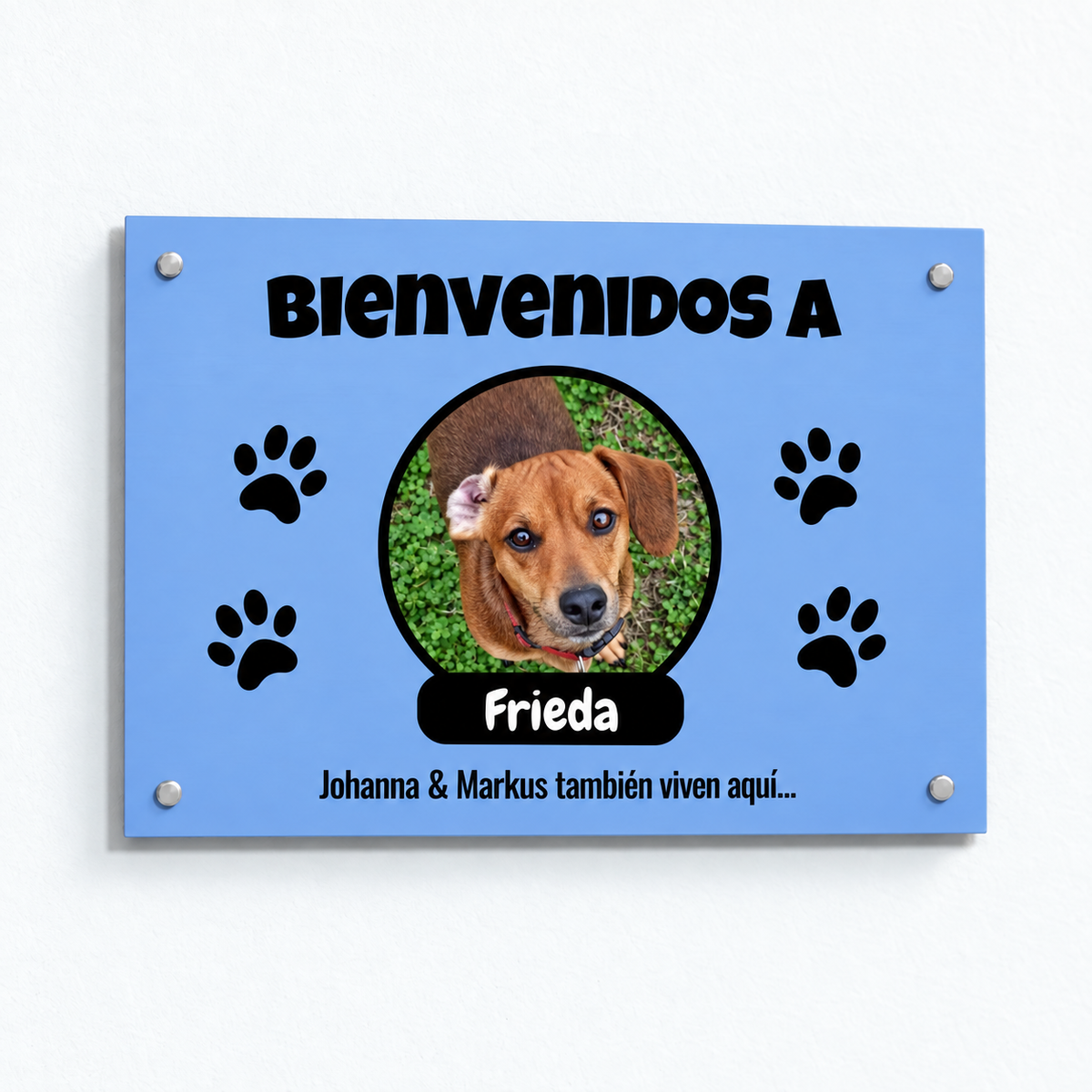 PetAmor ES – Türschild Frieda Foto mit Name – 08