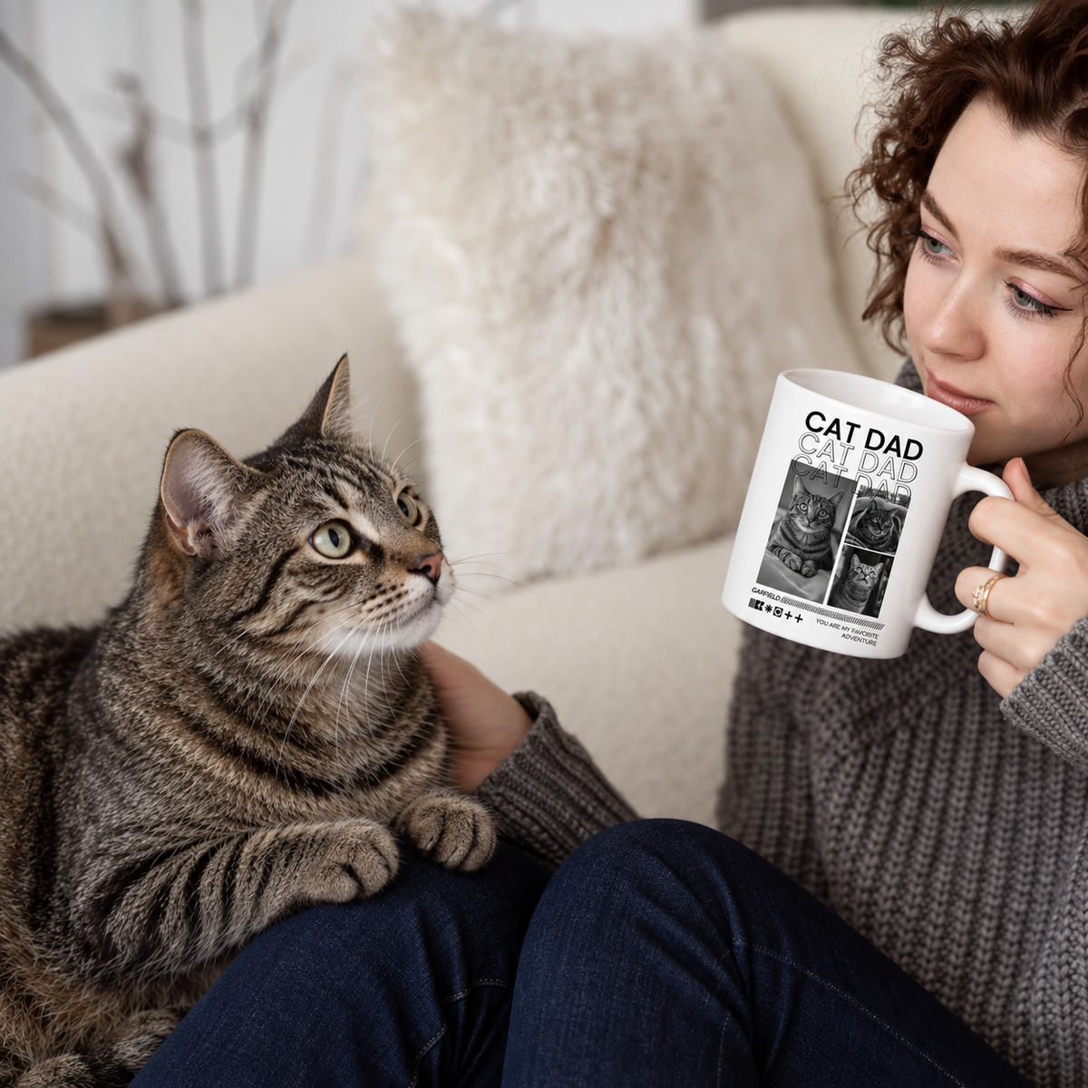 Taza personalizada – Cat Dad – imagen del producto 3 de 4