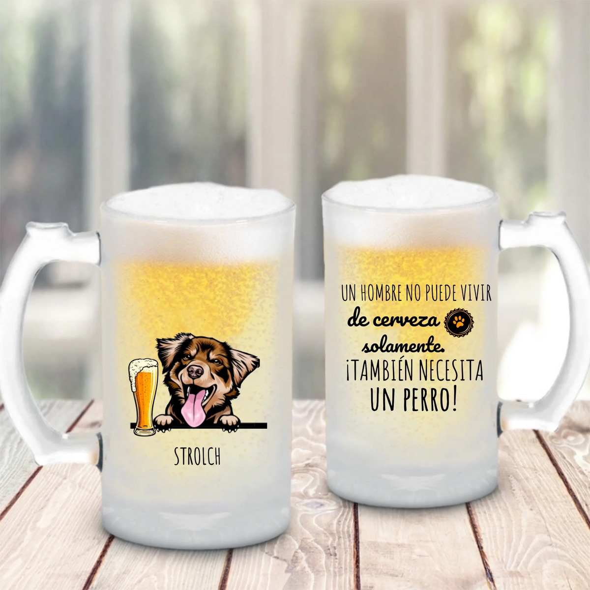 Jarra de cerveza personalizada – Cerveza & Guau – imagen del producto 1 de 2