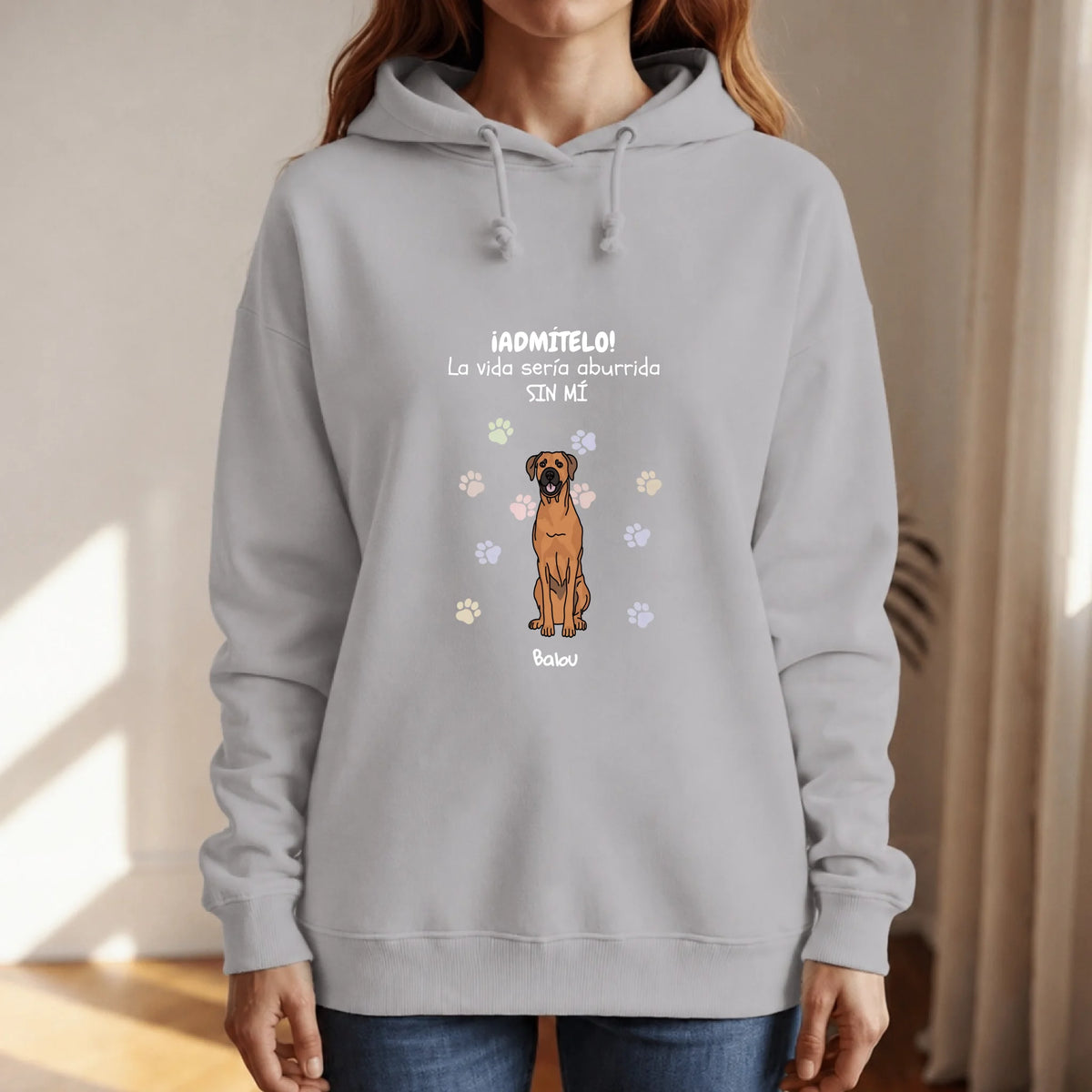 Sudadera con capucha personalizada – Aburrido sin mí – imagen del producto 2 de 9