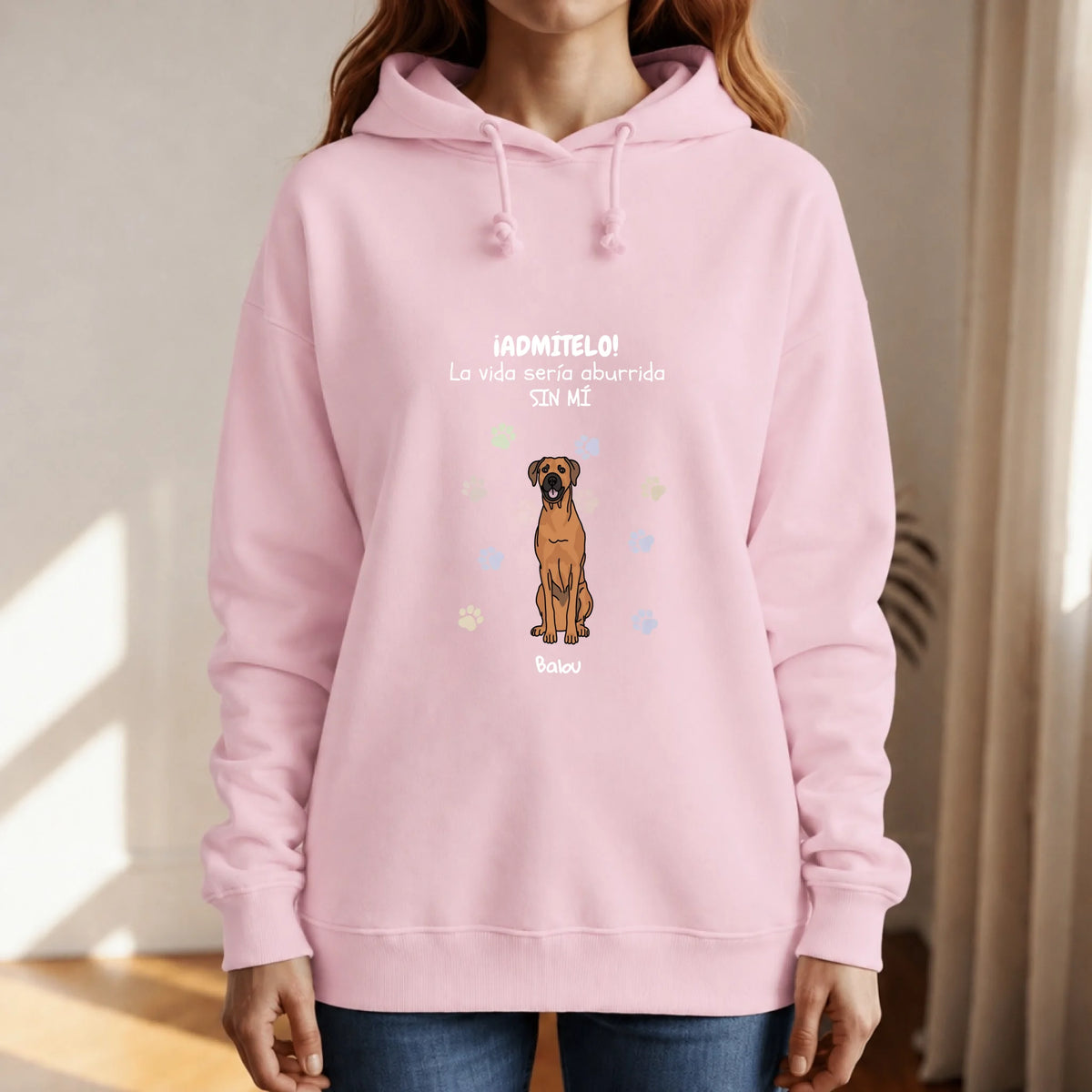 Sudadera con capucha personalizada – Aburrido sin mí – imagen del producto 3 de 9