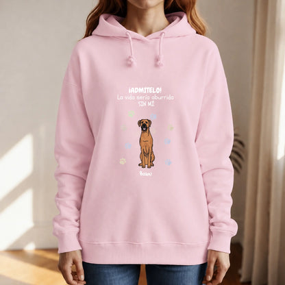 Sudadera con capucha personalizada – Aburrido sin mí – imagen del producto 3 de 9