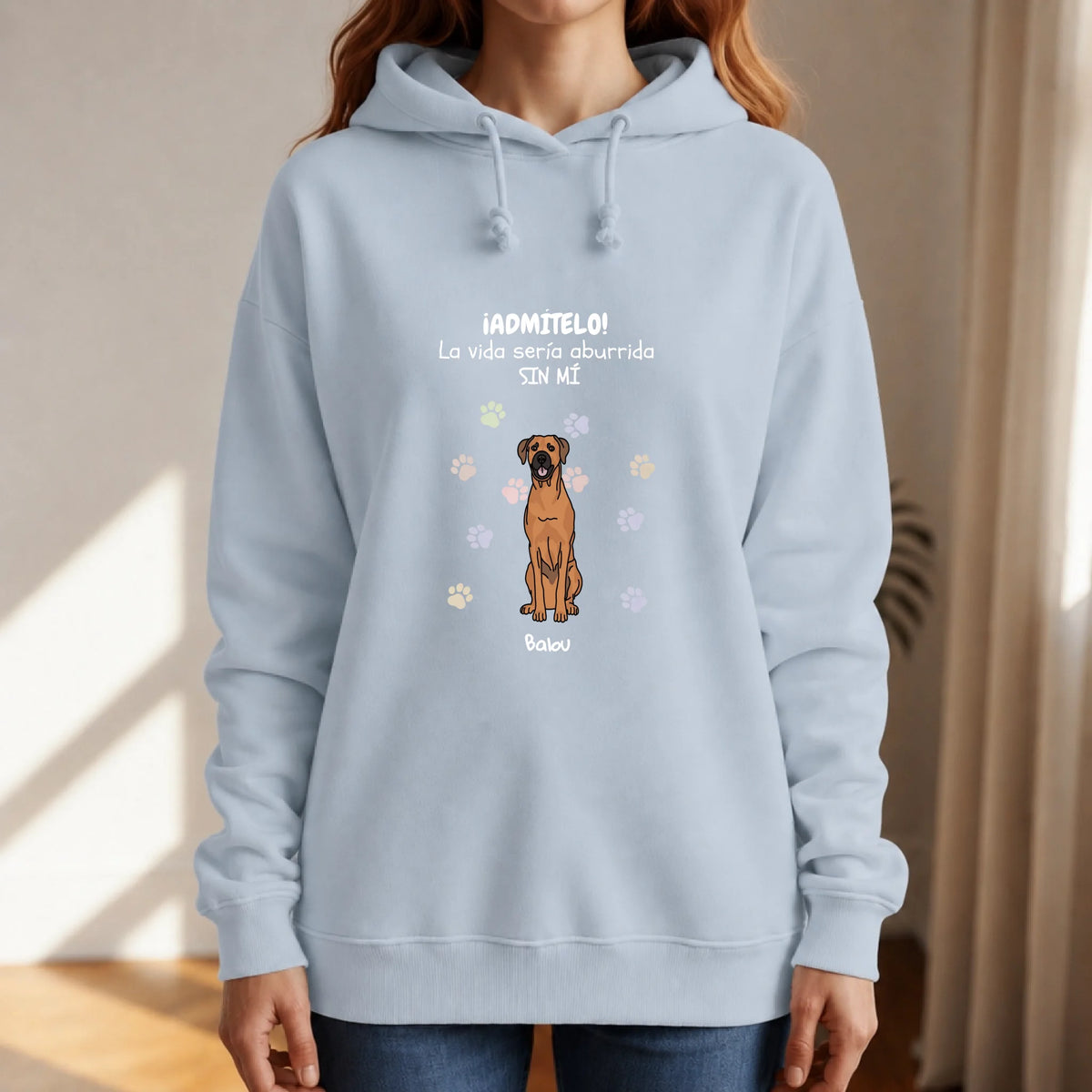 Sudadera con capucha personalizada – Aburrido sin mí – imagen del producto 4 de 9