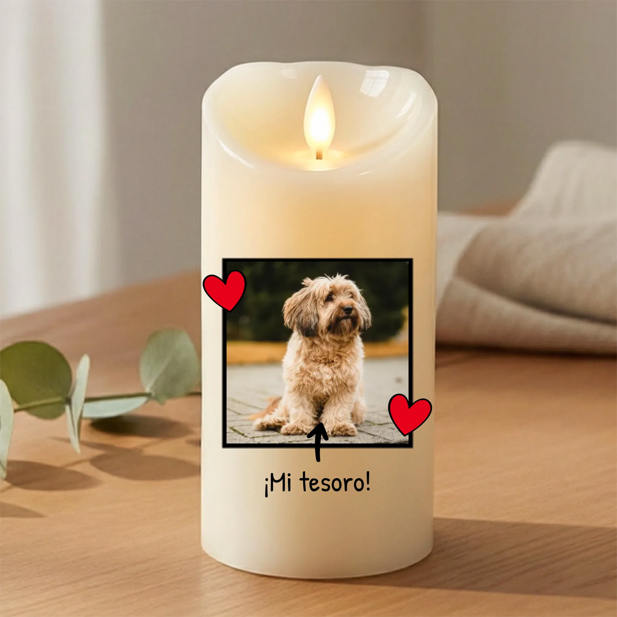Vela LED personalizada – Mi tesoro – imagen del producto 1 de 1
