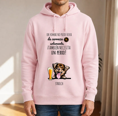 Sudadera con capucha personalizada – Cerveza & Guau – imagen del producto 3 de 7