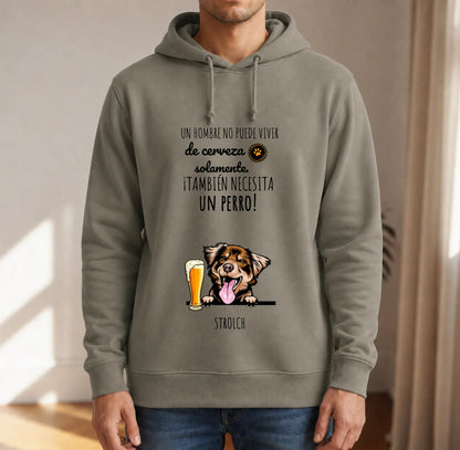 Sudadera con capucha personalizada – Cerveza & Guau – imagen del producto 6 de 7