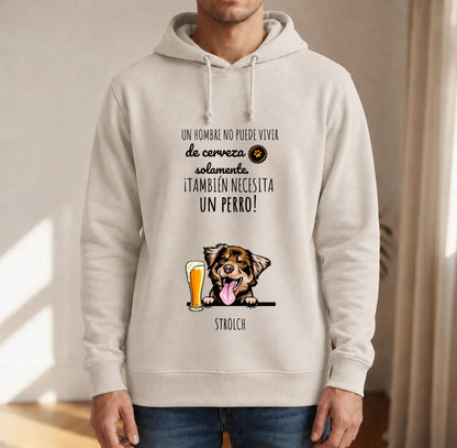 Sudadera con capucha personalizada – Cerveza & Guau – imagen del producto 7 de 7