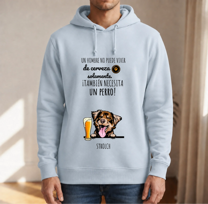 Sudadera con capucha personalizada – Cerveza & Guau – imagen del producto 4 de 7