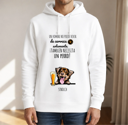 Sudadera con capucha personalizada – Cerveza & Guau – imagen del producto 1 de 7