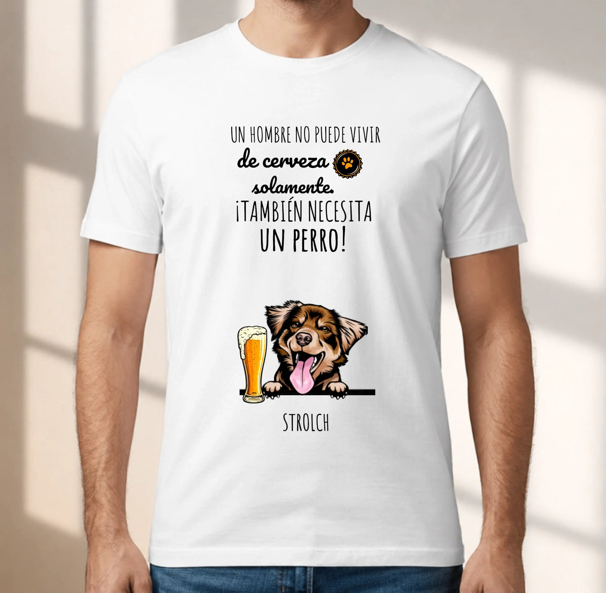 Camiseta personalizada – Cerveza & Guau – imagen del producto 1 de 6