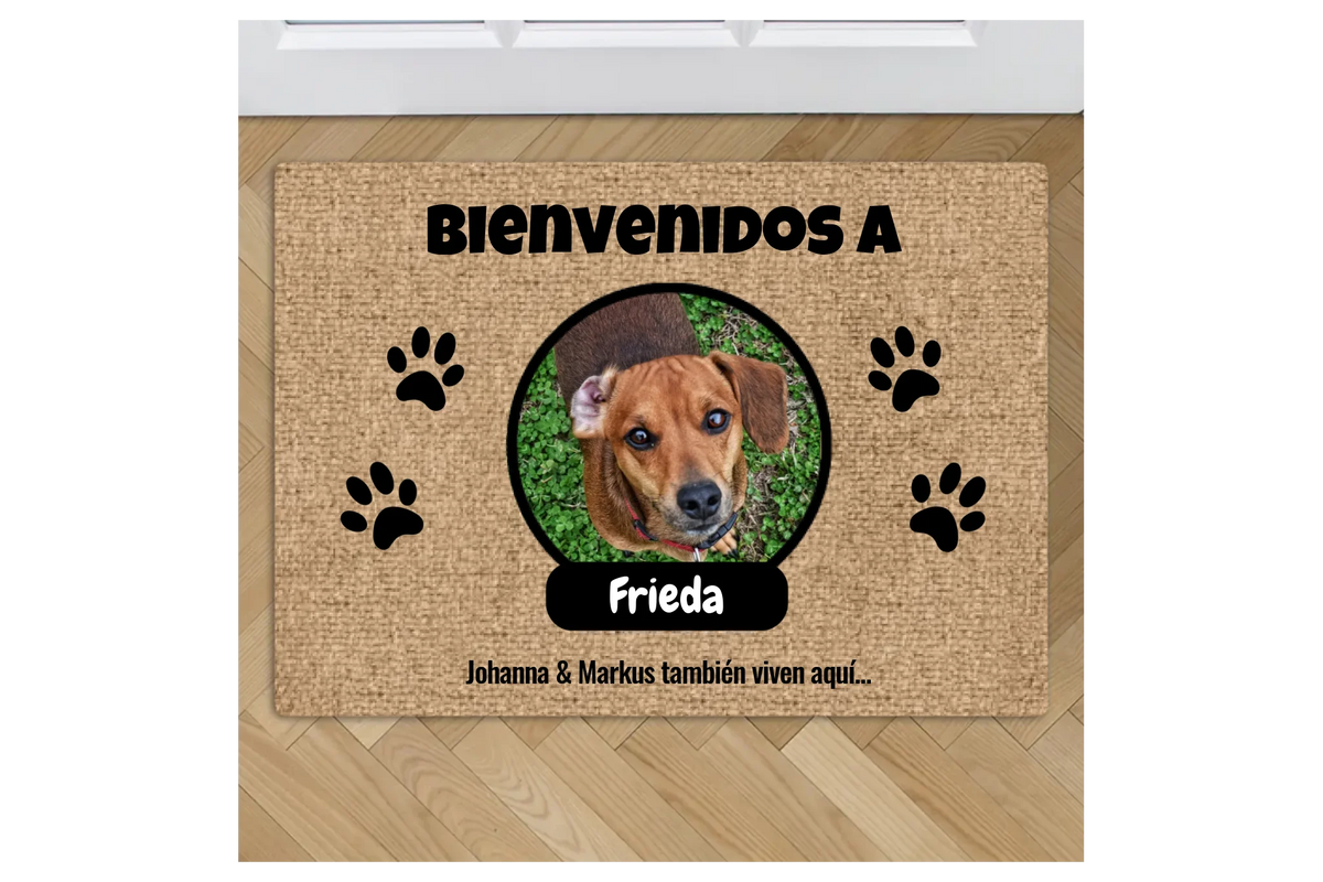 Felpudo personalizado – Foto con placa de nombre – imagen del producto 1 de 1