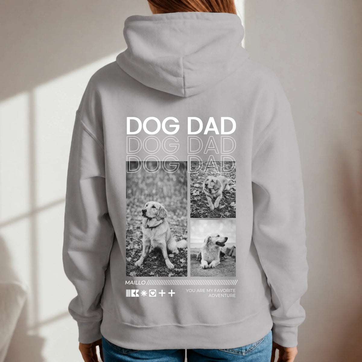 Sudadera con capucha personalizada – Dog Dad – imagen del producto 2 de 9