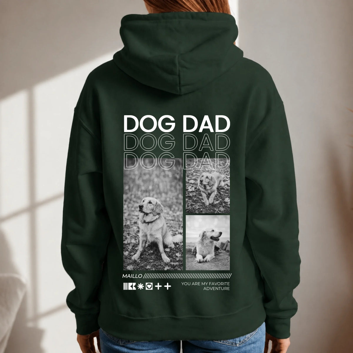 Sudadera con capucha personalizada – Dog Dad – imagen del producto 5 de 9