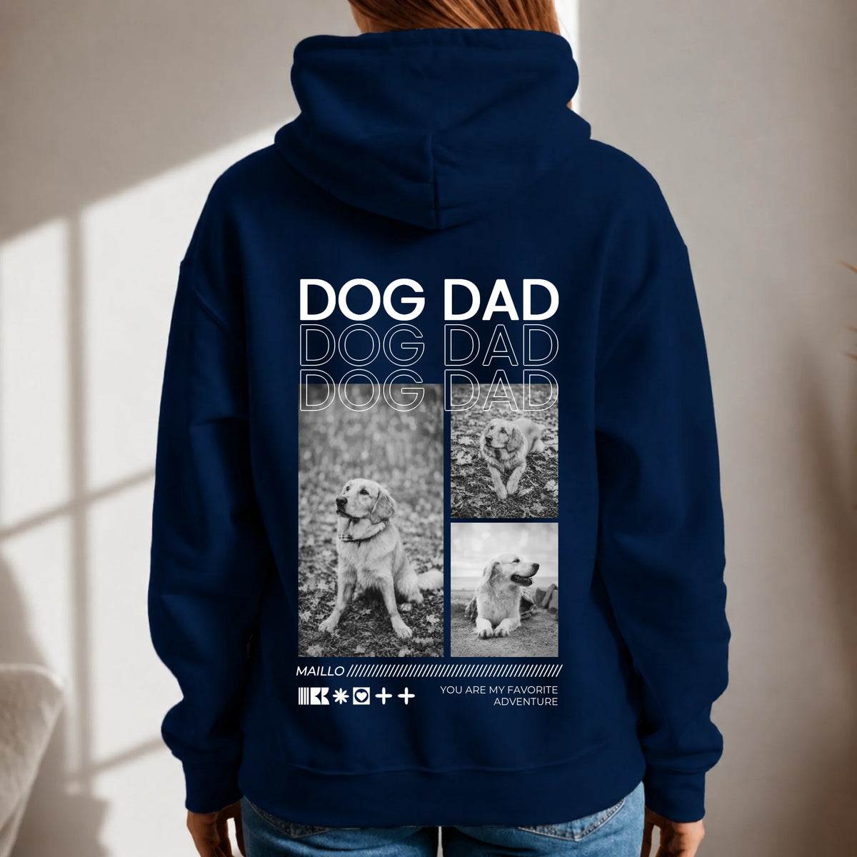 Sudadera con capucha personalizada – Dog Dad – imagen del producto 6 de 9