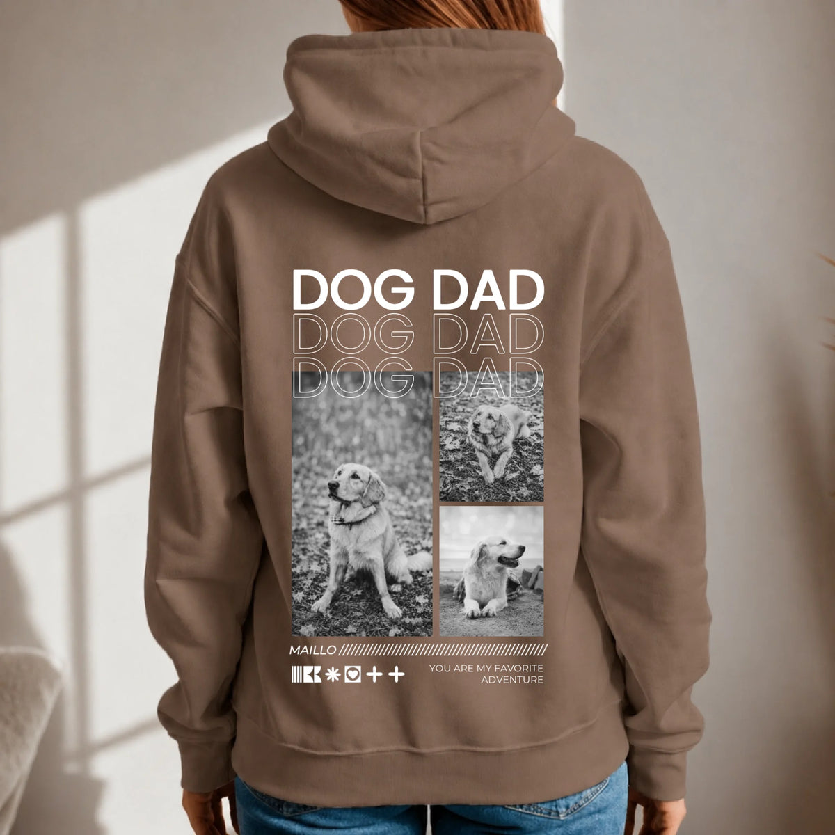 Sudadera con capucha personalizada – Dog Dad – imagen del producto 7 de 9