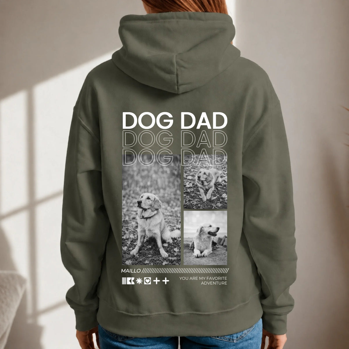 Sudadera con capucha personalizada – Dog Dad – imagen del producto 8 de 9