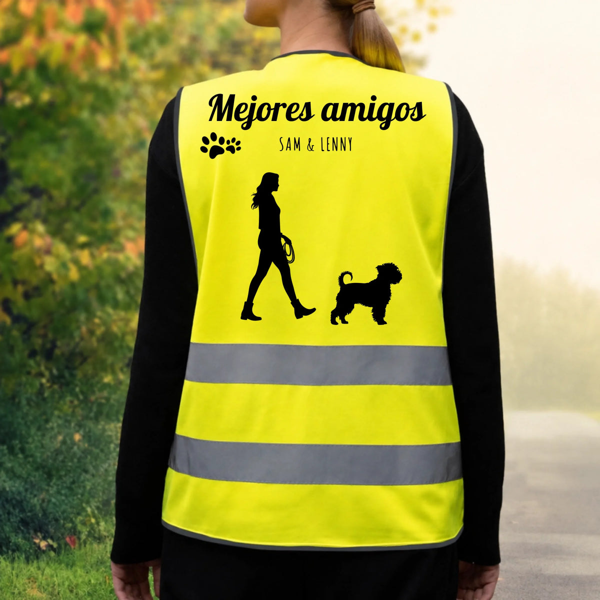 Chaleco reflectante personalizado – Mejores amigos – imagen del producto 1 de 4