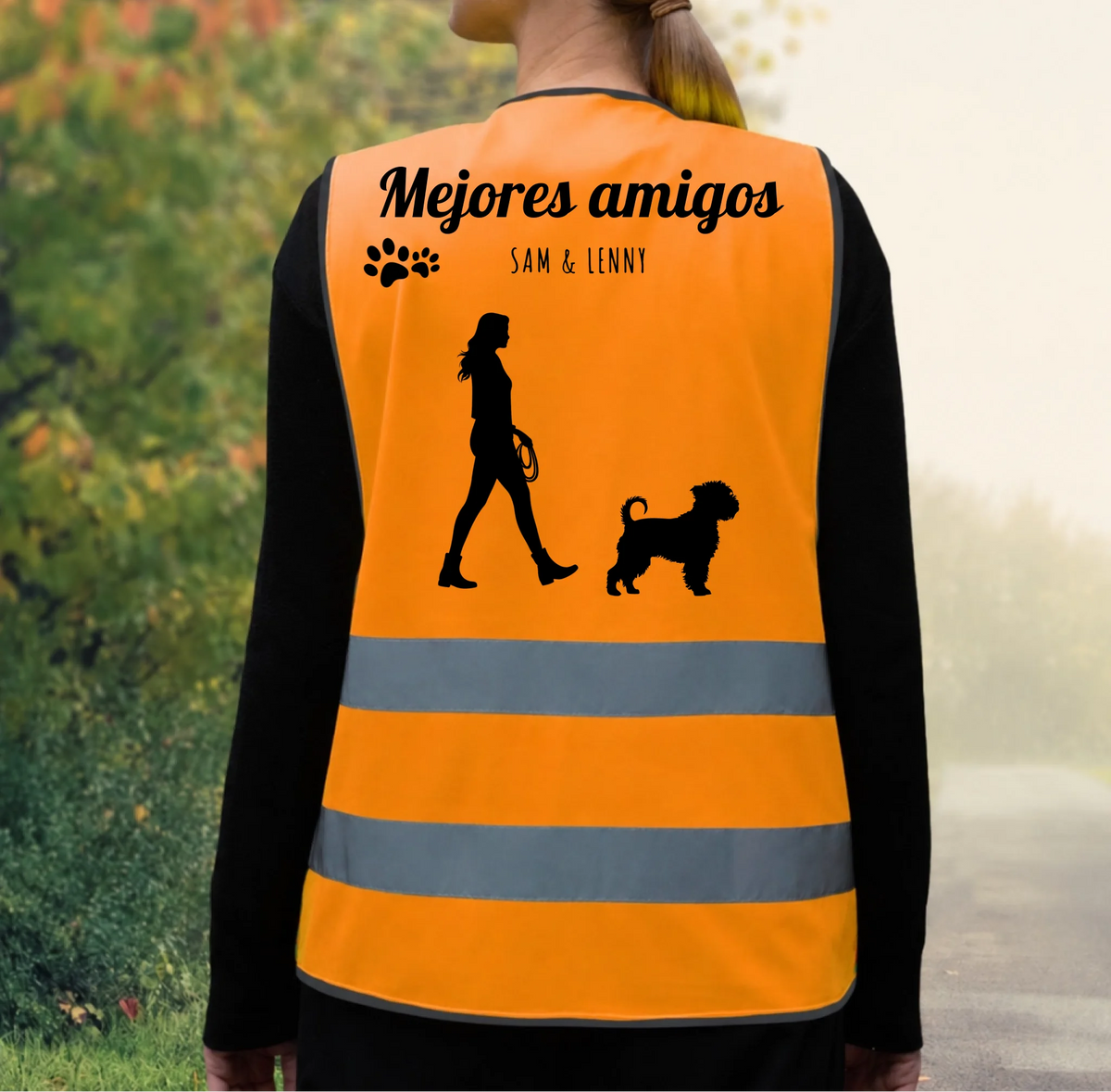 Chaleco reflectante personalizado – Mejores amigos – imagen del producto 2 de 4