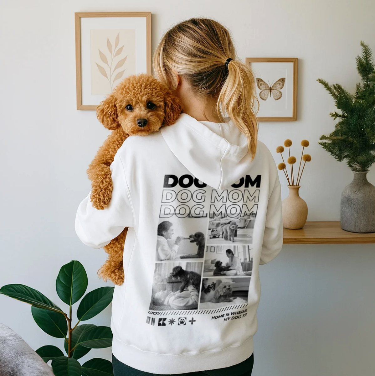 Sudadera con capucha personalizada – Dog Mom – imagen del producto 2 de 6