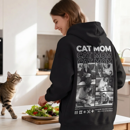 Sudadera con capucha personalizada – Cat Mom – imagen del producto 3 de 8