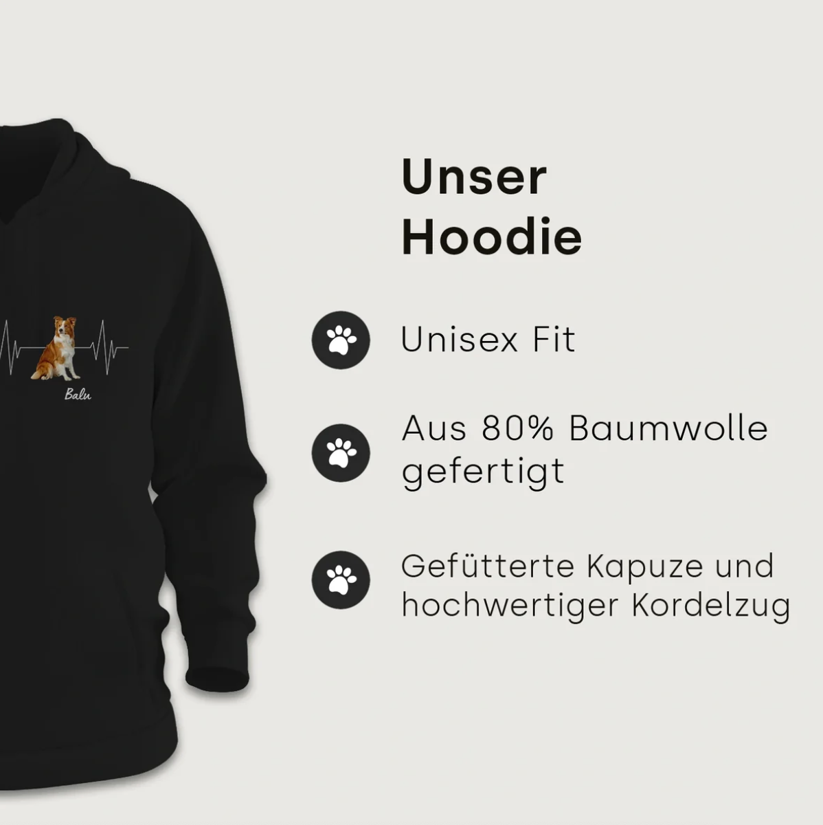 Sudadera con capucha personalizada - Latido