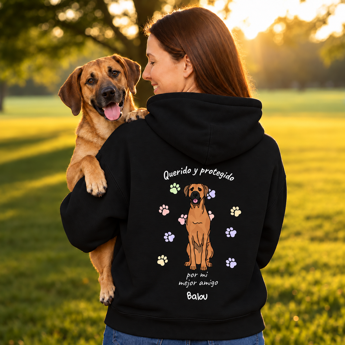 Petamor Hoodie Geliebt Beschuetzt ES 01_Park_Schwarz