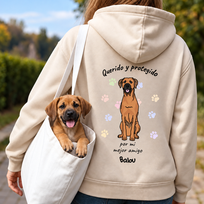Petamor Hoodie Geliebt Beschuetzt ES 04_Tasche_Beige