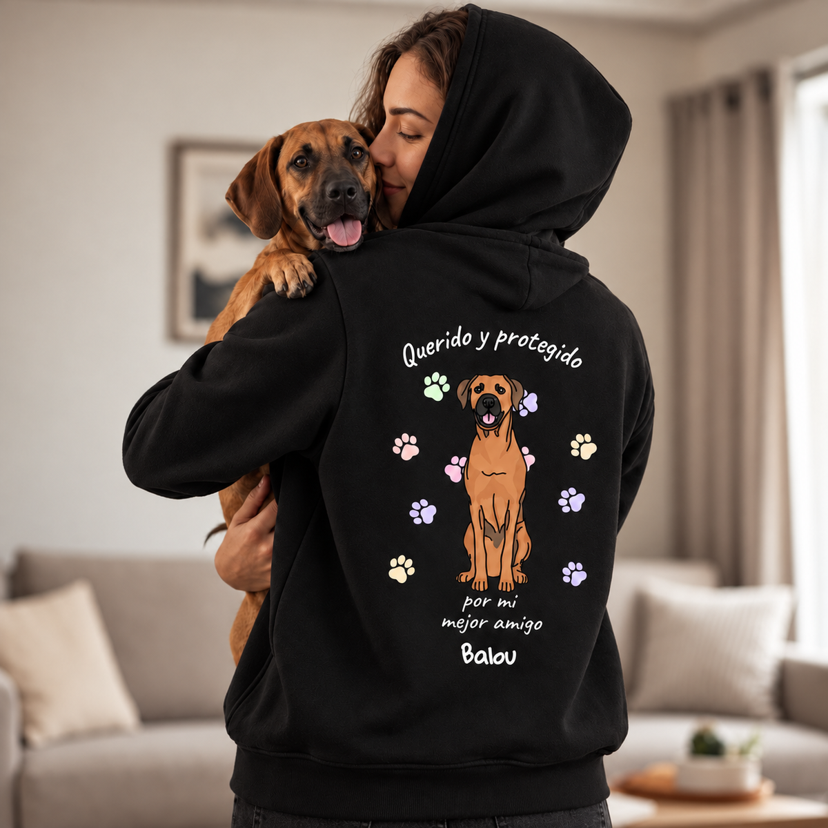 Petamor Hoodie Geliebt Beschuetzt ES 05_Kapuze_Schwarz