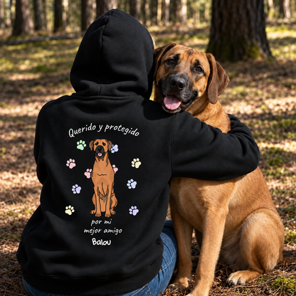 Petamor Hoodie Geliebt Beschuetzt ES 07_Wald_Schwarz