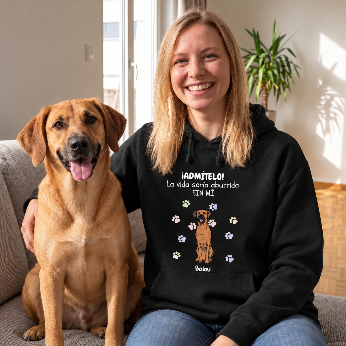 Petamor Hoodie Langeweile ES 05_Sofa_Schwarz
