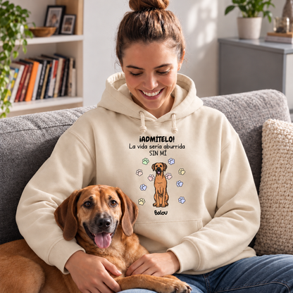Petamor Hoodie Langeweile ES 07_Sofa_Schoss_Beige