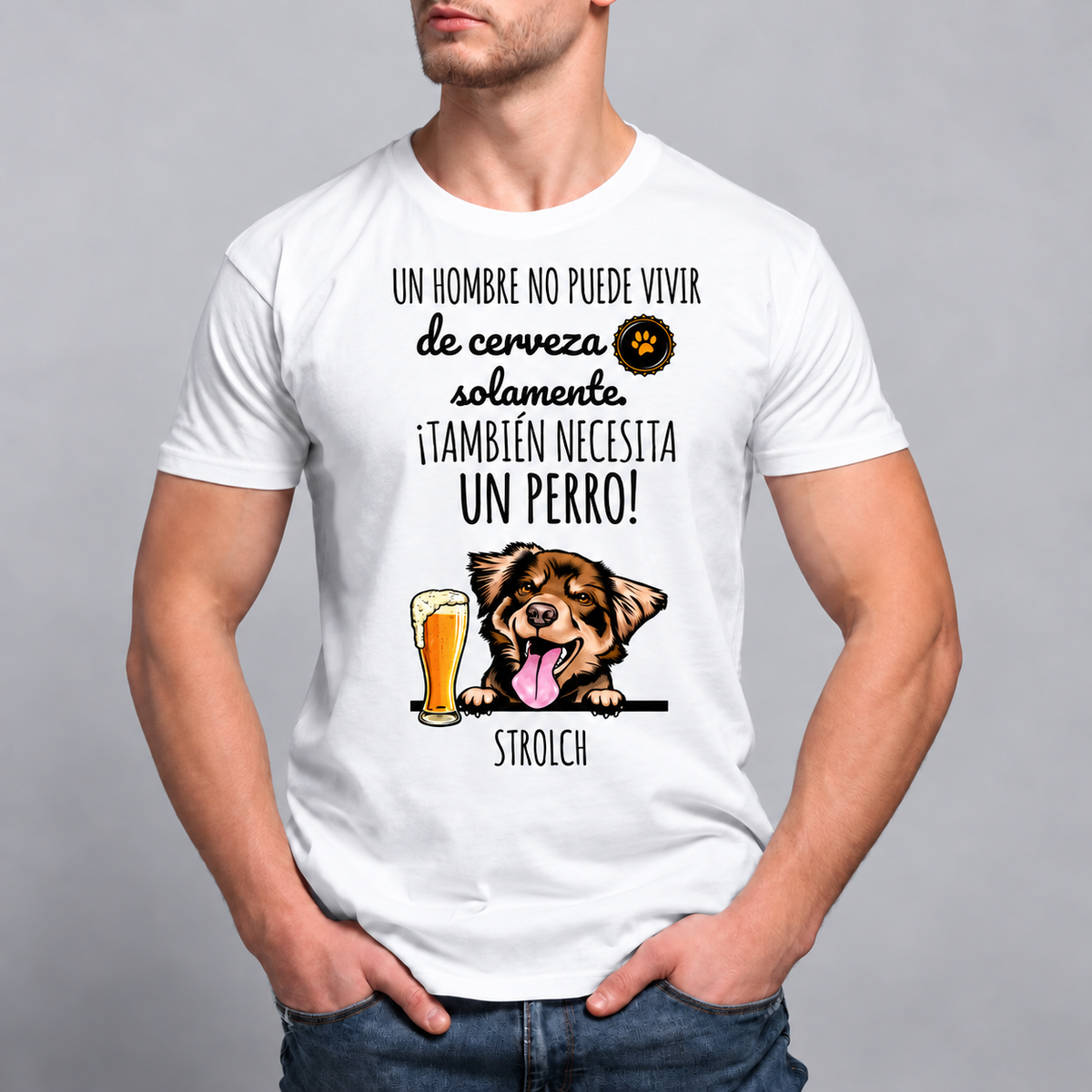 Camiseta Cerveza & Guau – estudio