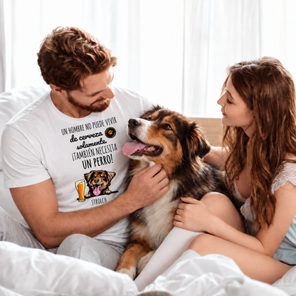 Camiseta Cerveza & Guau – sofá con perro