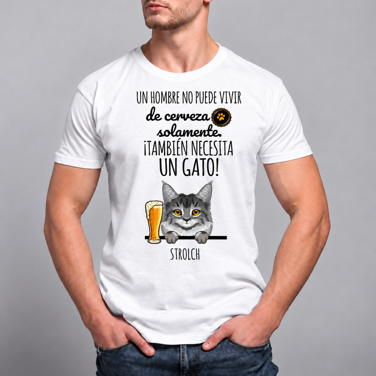 Camiseta Cerveza & Miau – estudio