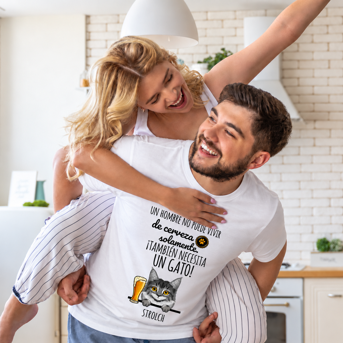 Camiseta Cerveza & Miau – pareja